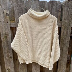 Free People Chunky Mock Neck Sweater